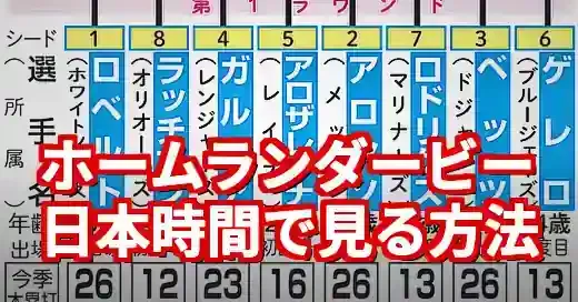 【日本時間で解説】ホームランダービー2025の時間はいつ？無料視聴方法も (関連: スポーツ, イベント, ホームランダービー, MLB, オールスター)